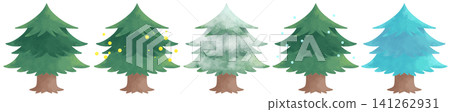 A cute set of various coniferous trees A cute set of various coniferous trees 141262931