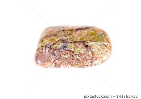 Macro mineral stone jasper on a white background Macro mineral stone jasper on a white background 141263418