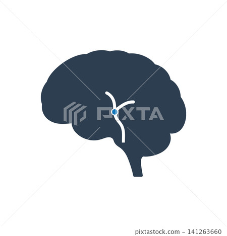 Brain Artery Blockage Stroke Icon Brain Artery Blockage Stroke Icon 141263660
