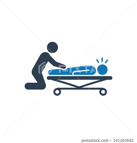 Emergency Stroke Patient Care Icon Emergency Stroke Patient Care Icon 141263682