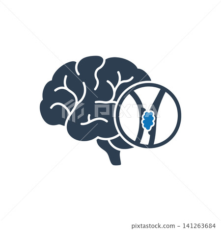 Brain Artery Thrombosis Detection Icon Brain Artery Thrombosis Detection Icon 141263684