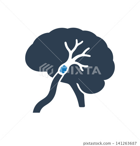 Ischemic Brain Clot Stroke Icon Ischemic Brain Clot Stroke Icon 141263687