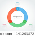 Infographic 3 options design elements for your business data. Vector Illustration. 141263872