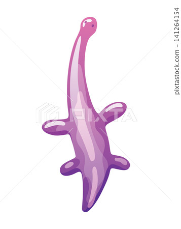 Playful glossy jelly candy in bright color arranged on a white background. The artwork features shape animal Playful glossy jelly candy in bright color arranged on a white background. The artwork features shape animal 141264154