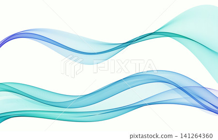 Two translucent elements a wave in shades of blue and turquoise for banners, headers, presentations, and branding. Two translucent elements a wave in shades of blue and turquoise for banners, headers, presentations, and branding. 141264360