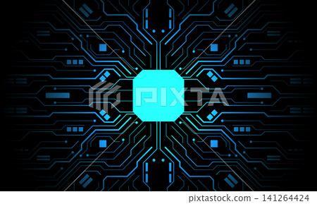 Technology blue circuit mainboard computer futuristic background vector illustration. Technology blue circuit mainboard computer futuristic background vector illustration. 141264424