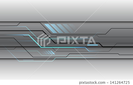 Abstract blue light power black circuit technology connected lines electronics elements digital on grey metallic background vector Abstract blue light power black circuit technology connected lines electronics elements digital on grey metallic background vector 141264725