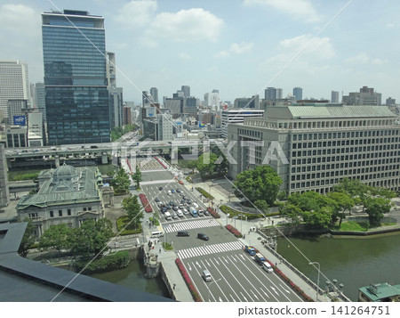 View from Yodoyabashi Gate Tower, Kitahama, Chuo-ku, Osaka City 141264751