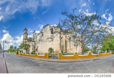 Side View of San Servacio Church in Historic Valladolid Yucatan Mexico Side View of San Servacio Church in Historic Valladolid Yucatan Mexico 141265006