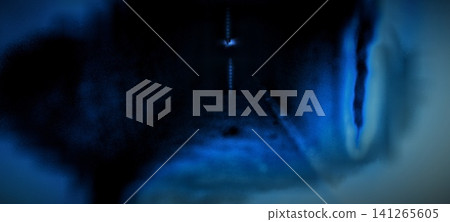 Dark, bluish abstract atmosphere with faint light Dark, bluish abstract atmosphere with faint light 141265605