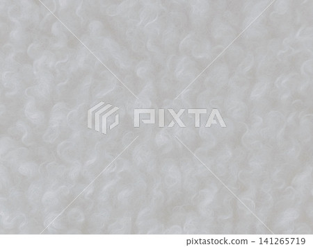 White, soft, curly wool/faux fur texture material. White, soft, curly wool/faux fur texture material. 141265719