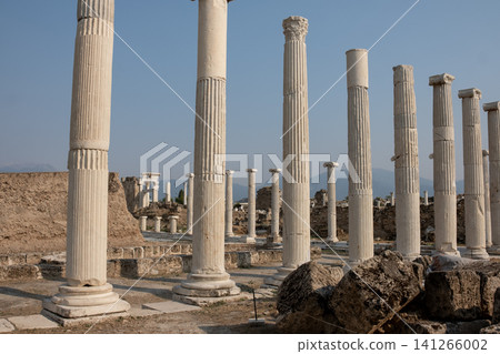 Discover Laodikeias ancient ruins and majestic columns set in a tranquil landscape, highlighting its rich historical significance. Discover Laodikeias ancient ruins and majestic columns set in a tranquil landscape, highlighting its rich historical significance. 141266002