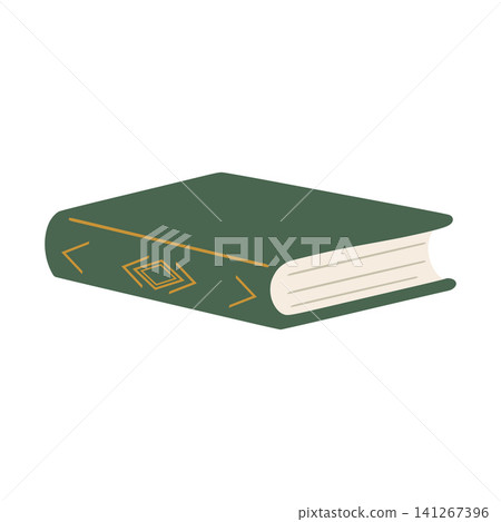 Green old book symbolizing education and knowledge 141267396