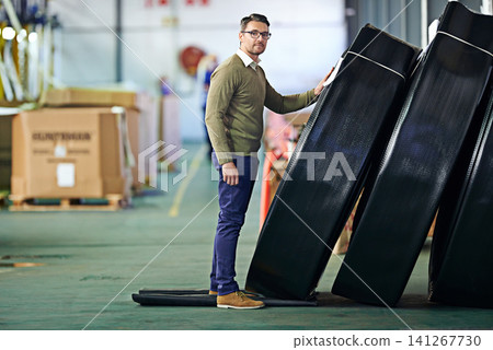 Checklist, portrait and business man with inventory, for delivery, shipping logistics or stock inspection in warehouse. Distribution, ecommerce and worker for freight, supply chain or quality control Checklist, portrait and business man with inventory, for delivery, shipping logistics or stock inspection in warehouse. Distribution, ecommerce and worker for freight, supply chain or quality control 141267730