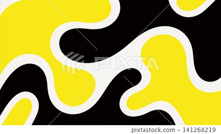 Abstract Organic Shapes Fluid Blob Yellow Abstract Organic Shapes Fluid Blob Yellow 141268219
