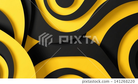 Abstract Organic Shapes Fluid Blob Yellow Abstract Organic Shapes Fluid Blob Yellow 141268220