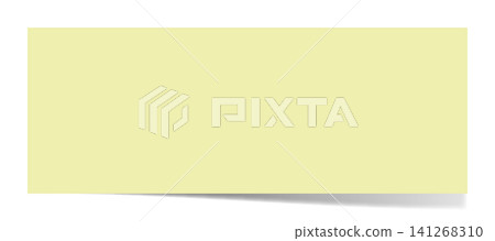 Illustration of a horizontally elongated rectangular yellow sticky note. Illustration of a horizontally elongated rectangular yellow sticky note. 141268310