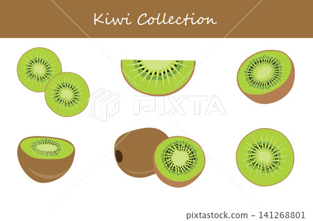 kiwi collection. kiwi in different poses kiwi collection. kiwi in different poses 141268801