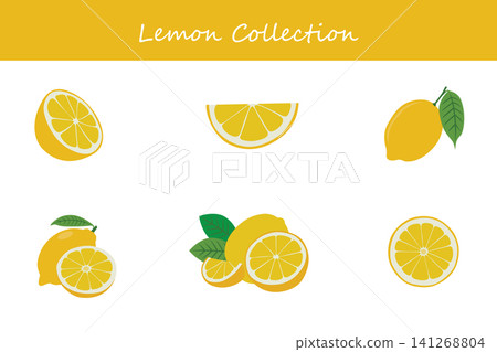 lemon collection. lemon in different poses lemon collection. lemon in different poses 141268804