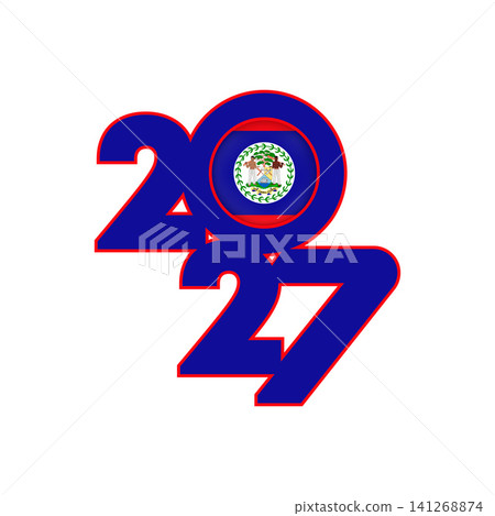2027 banner with Belize flag inside. 2027 banner with Belize flag inside. 141268874