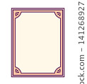 Taisho Romantic style square decorative frame, retro corner decoration, Japanese modern frame (vertical, pink) 141268927