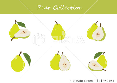 pear collection. pear in different poses pear collection. pear in different poses 141269563