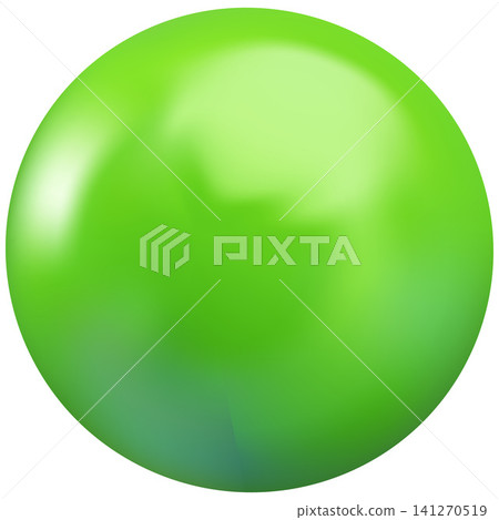 Green sphere 3D cartoon plastic style vector icon, glossy geometric round figure, Bauhaus, volumetric ball toy shape Green sphere 3D cartoon plastic style vector icon, glossy geometric round figure, Bauhaus, volumetric ball toy shape 141270519