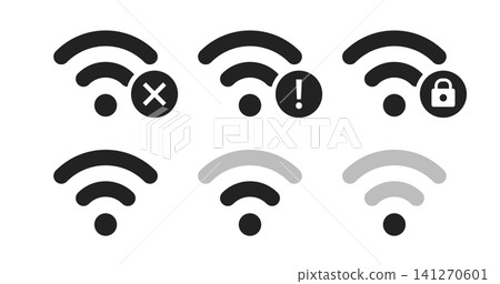 簡易無線通訊符號/WiFi圖示圖示(3) 簡易無線通訊符號/WiFi圖示圖示(3) 141270601