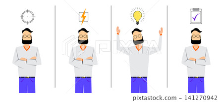 Step by Step Business Development Process from Goal to Success - vector illustration 141270942