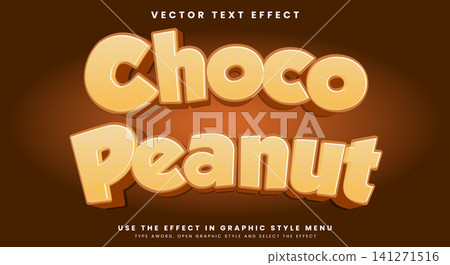 Choco Peanut editable text effect 141271516