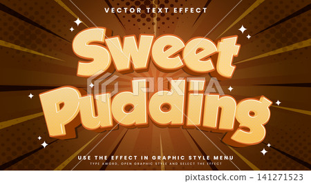 Sweet Pudding 3d Cartoon Style template Sweet Pudding 3d Cartoon Style template 141271523