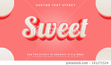 Sweet 3d editable text effect Template Sweet 3d editable text effect Template 141271524