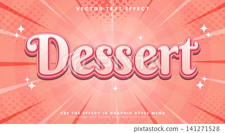 Dessert 3d editable text effect Template Dessert 3d editable text effect Template 141271528