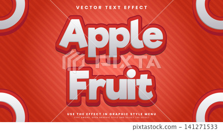 Apple Fruit editable Text Effect Template Apple Fruit editable Text Effect Template 141271533