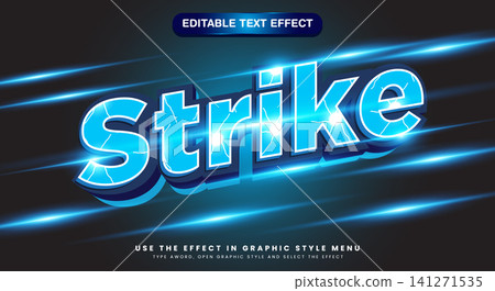 Strike lightning typography editable text effect Strike lightning typography editable text effect 141271535