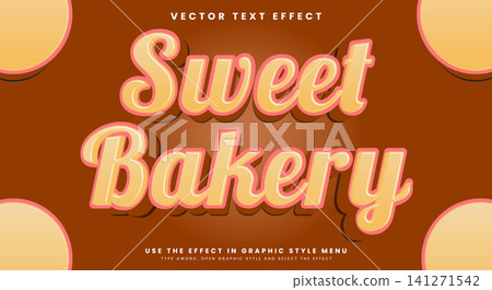 Sweet Bakery 3d editable text effect Template Sweet Bakery 3d editable text effect Template 141271542