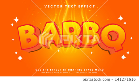 BARBQ editable text effect template BARBQ editable text effect template 141271616