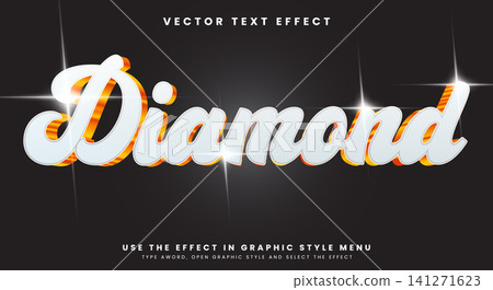 Diamond shiny style editable text effect 141271623