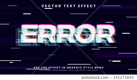 Error editable text effect Template Error editable text effect Template 141271643