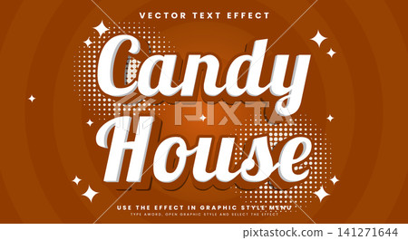 Candy House editable text effect template Candy House editable text effect template 141271644