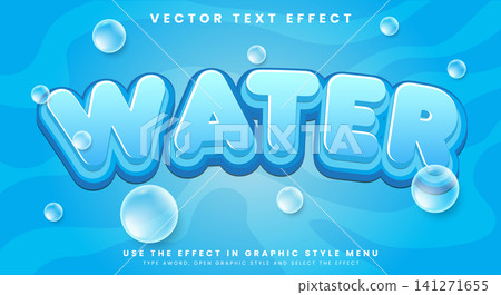 Water editable text effect Template Water editable text effect Template 141271655