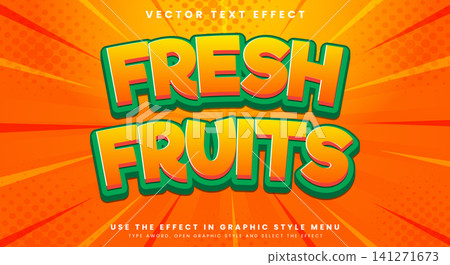 Fresh Fruits editable text effect Template Fresh Fruits editable text effect Template 141271673