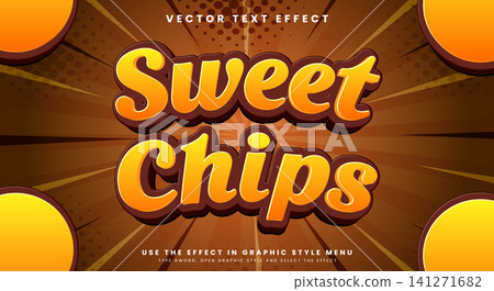 Sweet Chips 3d editable text effect Template Sweet Chips 3d editable text effect Template 141271682