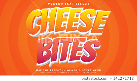 Cheese Bites editable text effect Template 141271718