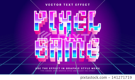 Pixel Game editable text effect template Pixel Game editable text effect template 141271719