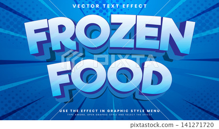Frozen Food editable text effect template Frozen Food editable text effect template 141271720