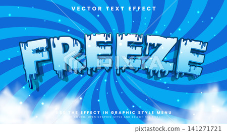 Freeze editable text effect template Freeze editable text effect template 141271721