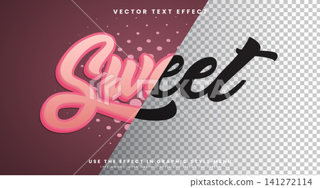 Sweet 3d editable text effect Template Sweet 3d editable text effect Template 141272114