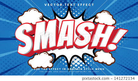 Smash Comic style 3d editable text effect Smash Comic style 3d editable text effect 141272134