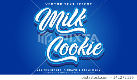 Milk Cookie editable text effect Template Milk Cookie editable text effect Template 141272136
